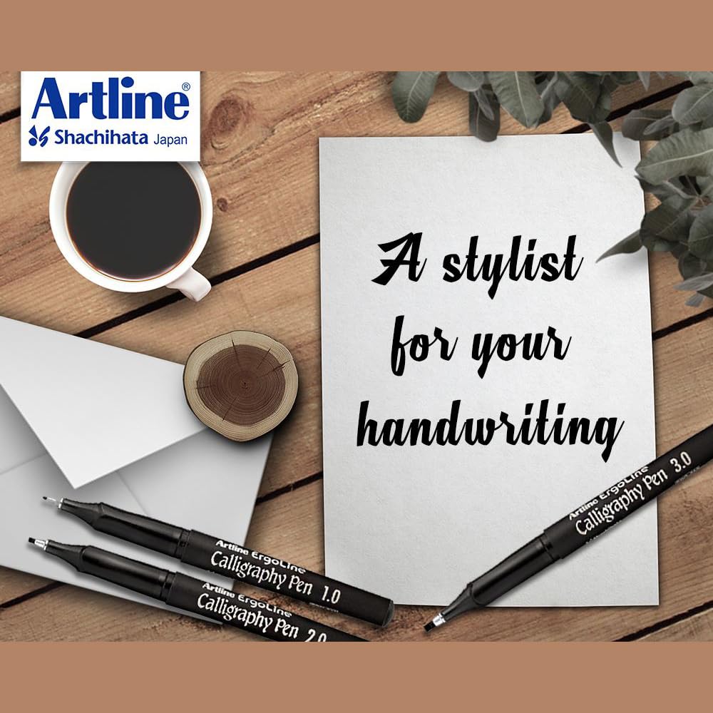 Artline Ergoline Calligraphy Pen Set of 3 - Black
